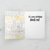 Drummer, glücklich zum Geburtstag Karte (Innenseite)
