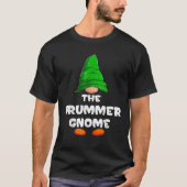 Drummer Gnome Matching Family Group Christmas Part T-Shirt (Vorderseite)