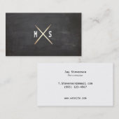 Drummer Grunge und Gold Drumsticks Black Visitenkarte (Vorne/Hinten)