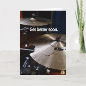Drummer Hard Hitter Loud Percussion Get Well Soon Karte (Vorderseite)