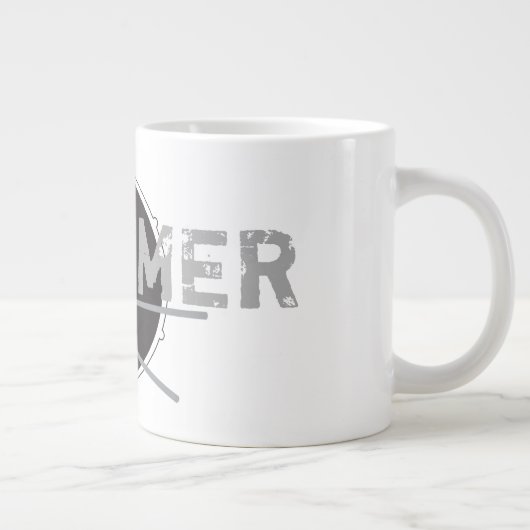 Drummer Hard Rock Minimal Music Lover Stilvoll Coo Jumbo-Tasse (Rechts)