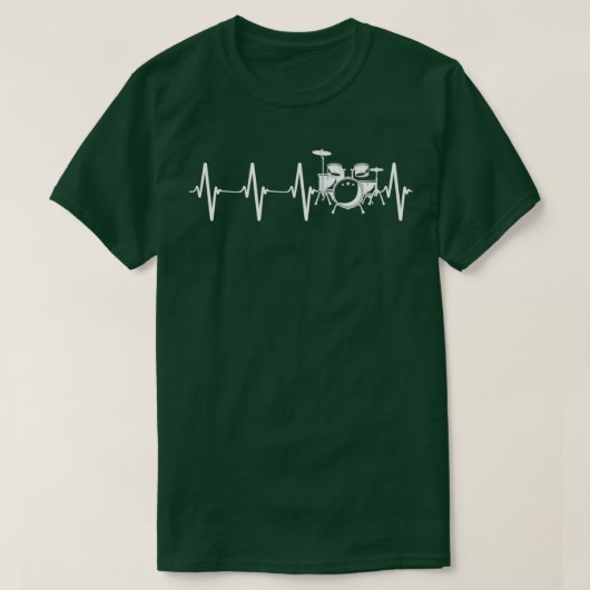 Drummer Heartbeat Geschenk Bester Drum Player Musi T-Shirt (Design vorne)