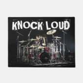 Drummer Heavy Metal Rock KNOCK LOUD Fun Geschenk Fußmatte (Vorderseite)