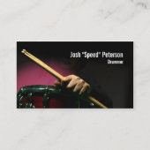 Drummer Holding Drumsticks Red Business Card Visitenkarte (Vorderseite)