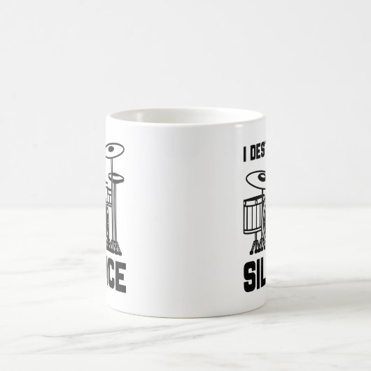 Drummer I zerstöre Stille Kaffeetasse (Mittel)