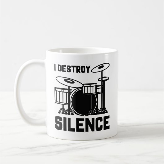 Drummer I zerstöre Stille Kaffeetasse (Links)
