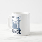 Drummer I zerstöre Stille Kaffeetasse (Vorderseite Links)