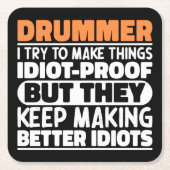 Drummer ich versuchen, die Dinge zu machen Lustige Rechteckiger Pappuntersetzer (Vorderseite)