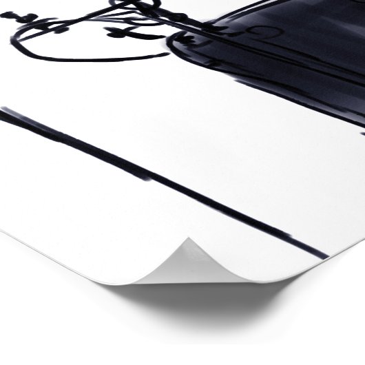 Drummer in Aktion - dunkel Poster (Ecke)