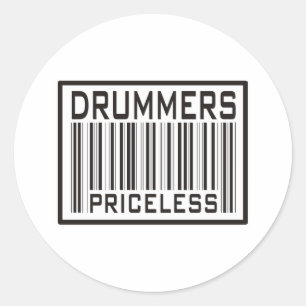 Drummer ist unbezahlbar runder aufkleber