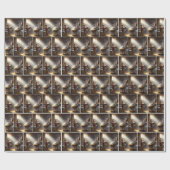 Drummer Junge mit dem Baby Jesus in Gefahr Geschenkpapier (Flach)