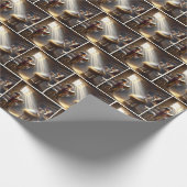 Drummer Junge mit dem Baby Jesus in Gefahr Geschenkpapier (Ecke)