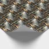 Drummer Junge mit dem Baby Jesus in Gefahr Geschenkpapier (Ecke)