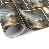 Drummer Junge mit dem Baby Jesus in Gefahr Geschenkpapier (Rolleneckpunkt)