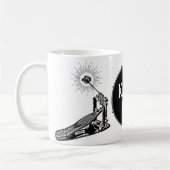 Drummer KICK IT Bass Drum Pedal Rock Band Drumming Kaffeetasse (Links)
