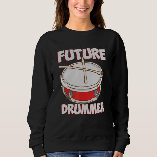 Drummer Kid Drumming Future Drummer Sweatshirt (Vorderseite)