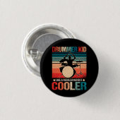 Drummer kid wie ein normales kid aber Cooler tromm Button (Vorne & Hinten)
