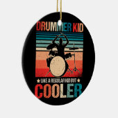 Drummer kid wie ein normales kid aber Cooler tromm Keramik Ornament (Rechts)