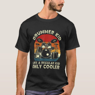 Drummer Kind Drum Set Drummer Schlagzeug Kunst für T-Shirt