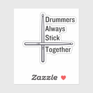 Drummer kleben zusammen aufkleber