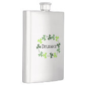 Drummer Kleeblatt Oval Flachmann (Rechts)