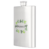 Drummer Kleeblatt Oval Flachmann (Links)