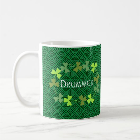 Drummer Kleeblatt Oval Kaffeetasse (Links)