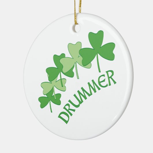 Drummer-Kleeblatts Keramik Ornament (Links)