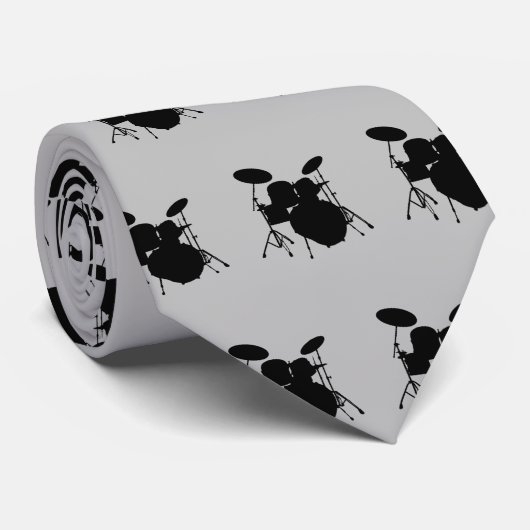 Drummer Krawatte Rock & Roll Musician Drumming Dru (Gerollt)