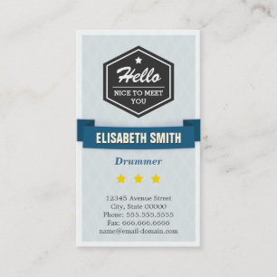Drummer - kreatives Retro Stilvoll Visitenkarte