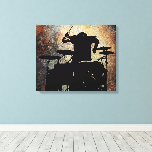 Drummer Leinwand 2, Copyright Karen J Williams (Insitu (Holzboden))