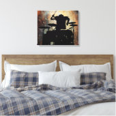 Drummer Leinwand 2, Copyright Karen J Williams (Insitu (Schlafzimmer))