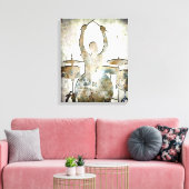Drummer Leinwand 3, Copyright Karen J Williams (Insitu (Wohnzimmer))