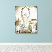 Drummer Leinwand 3, Copyright Karen J Williams (Insitu (Holzboden))