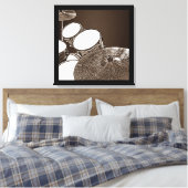 Drummer Leinwand Drum Kit mit Crash Square Art (Insitu (Schlafzimmer))