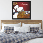 Drummer Leinwand Drum Kit mit Crash Square Art (Insitu (Schlafzimmer))