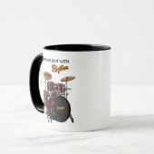 Drummer machen es mit Rhythm (anpassbare) Tasse (Vorderseite Links)