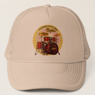Drummer machen es mit Rhythm (anpassbarer) Hut Truckerkappe