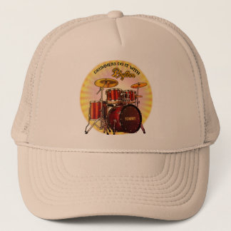 Drummer machen es mit Rhythm (anpassbarer) Hut Truckerkappe