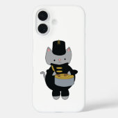 Drummer Marching Band Cat Black Gold Case-Mate iPhone Hülle (Rückseite)