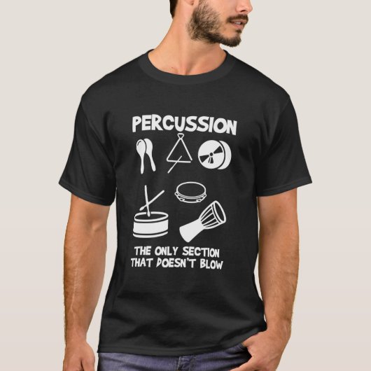 Drummer Marching Band Orchestra Percussion T-Shirt (Vorderseite)