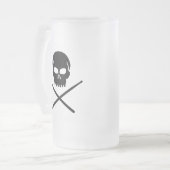 Drummer Mattglas Bierglas (Vorderseite Links)