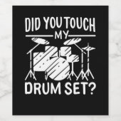 Drummer - Mein trockenes Set Weinetikett (Einzelnes Label)