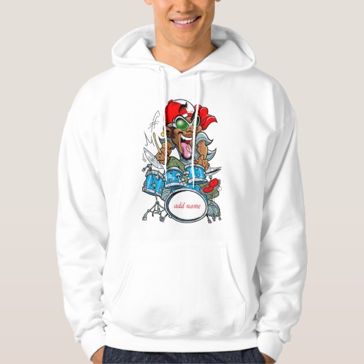 Drummer Men's Basic Hooded Sweatshirt (Vorderseite)