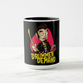 Drummer mit Drumsticks Tasse (Zentrum)