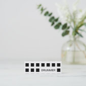 DRUMMER (Mod-Quadrate) Mini Visitenkarte (Stehend Vorderseite)