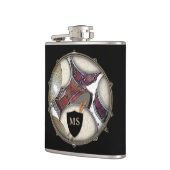 Drummer Monogram Snare Drum Kit Drumstick Musiker Flachmann (Links)