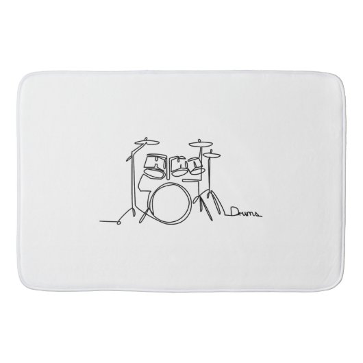 Drummer Music Design One-Line Drums Badematte (Vorderseite)