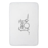 Drummer Music Design One-Line Drums Badematte (Vorderseite Vertikal)
