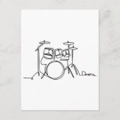Drummer Music Design One-Line Drums Begleitkarte (Rückseite)